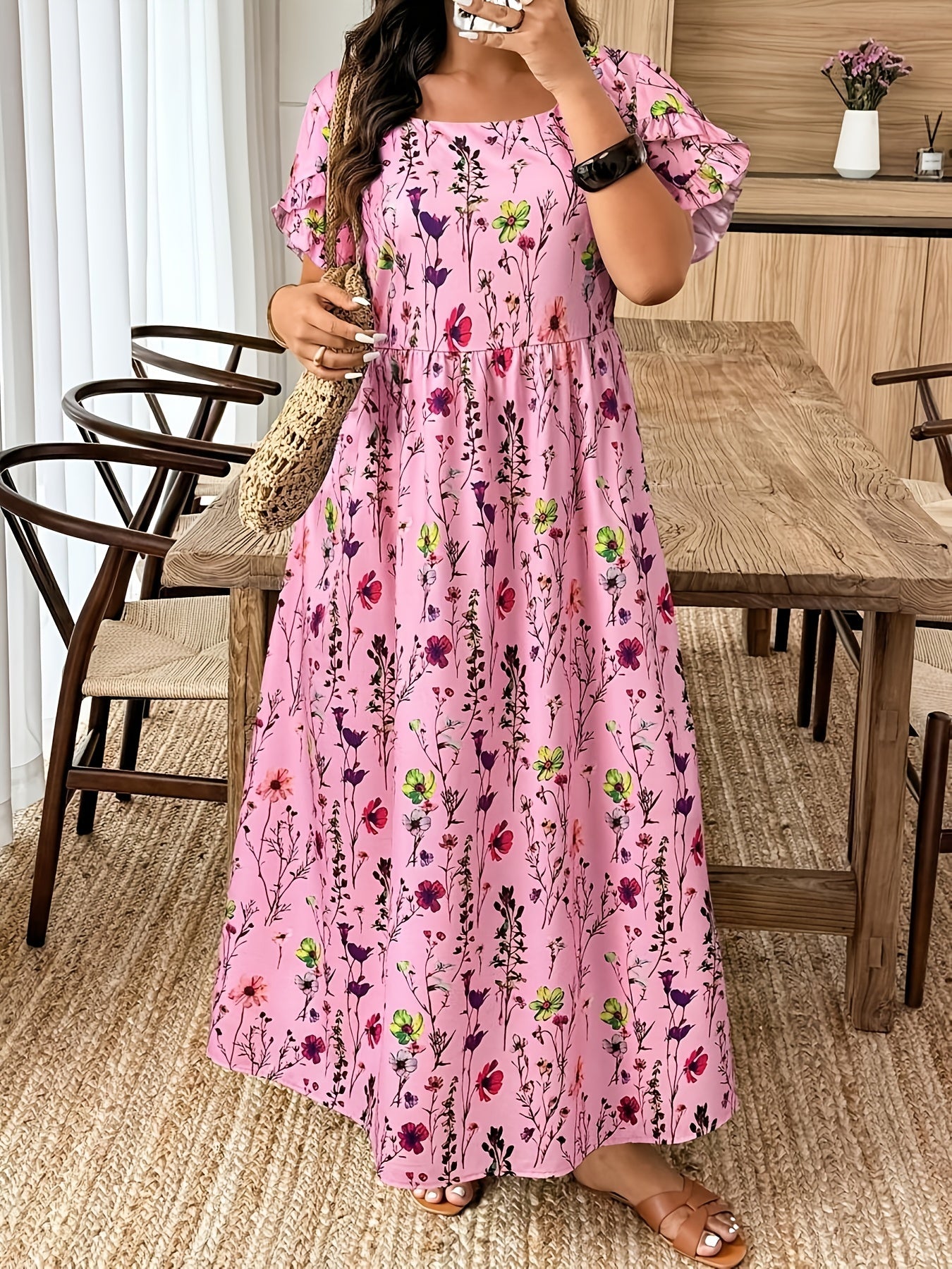 Elvoria GraceBloom Plus Maxi Dress