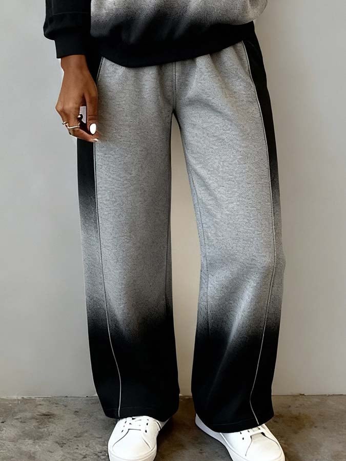 GradiFemme™ | Women’s Gradient Color-Block Casual Set