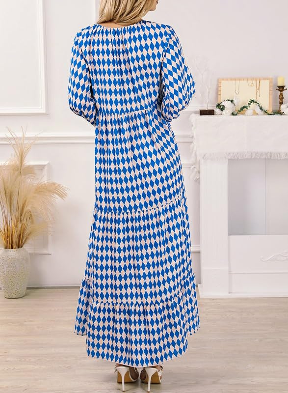 Averina™ | Puff Sleeve Floral Boho Maxi Dress