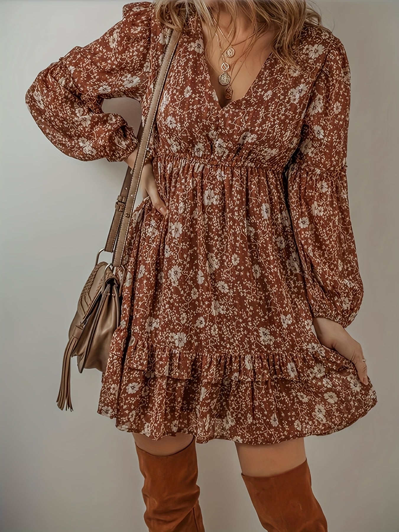 Brunella RuffleVine Mini Dress