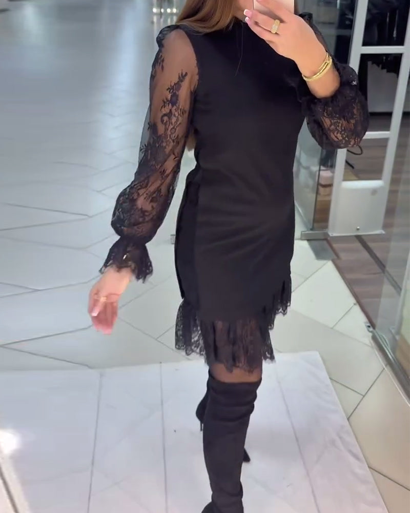 LacePatch™ | Patchwork Dress with Lace Detailing