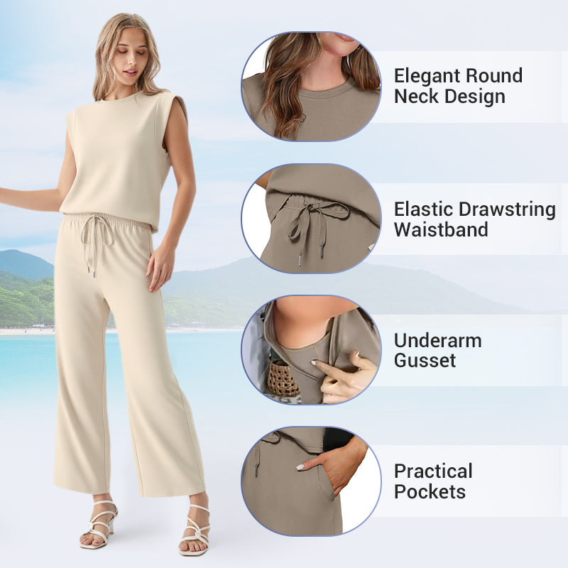 Auralyn™ | Sleeveless Top & Wide-Leg Pants Set