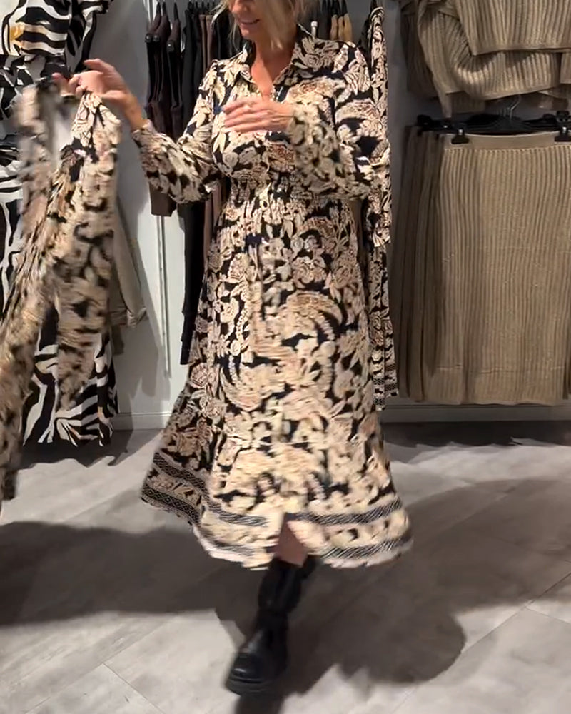 Colloria™ | Printed Collar Fashion Dress