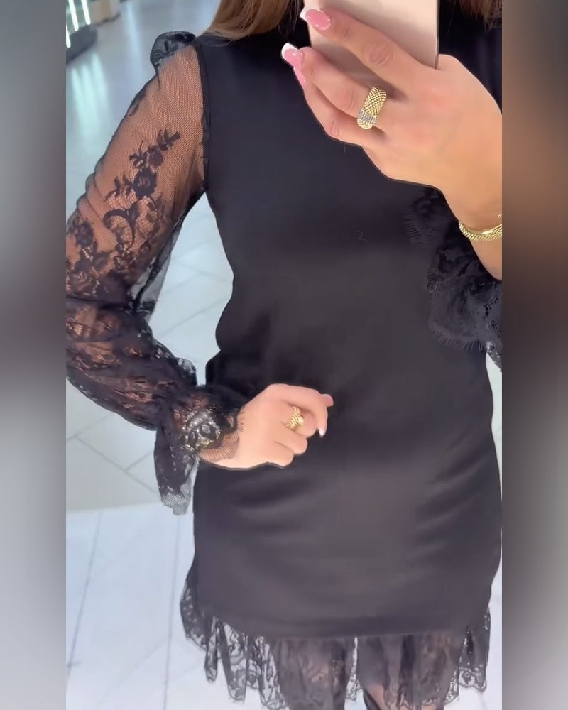 LacePatch™ | Patchwork Dress with Lace Detailing