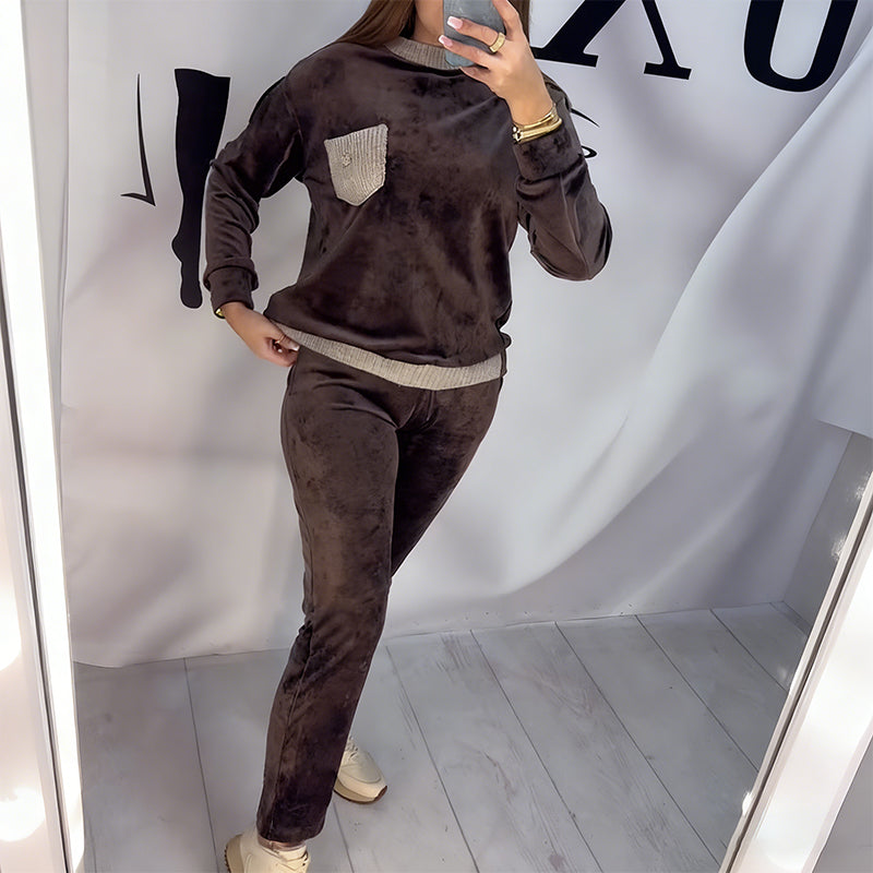 ColorBlocca™ | Women’s Color-Block Top & High-Waist Pants Set