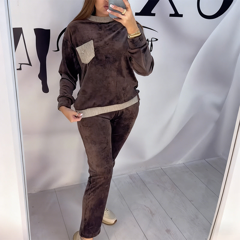 ColorBlocca™ | Women’s Color-Block Top & High-Waist Pants Set