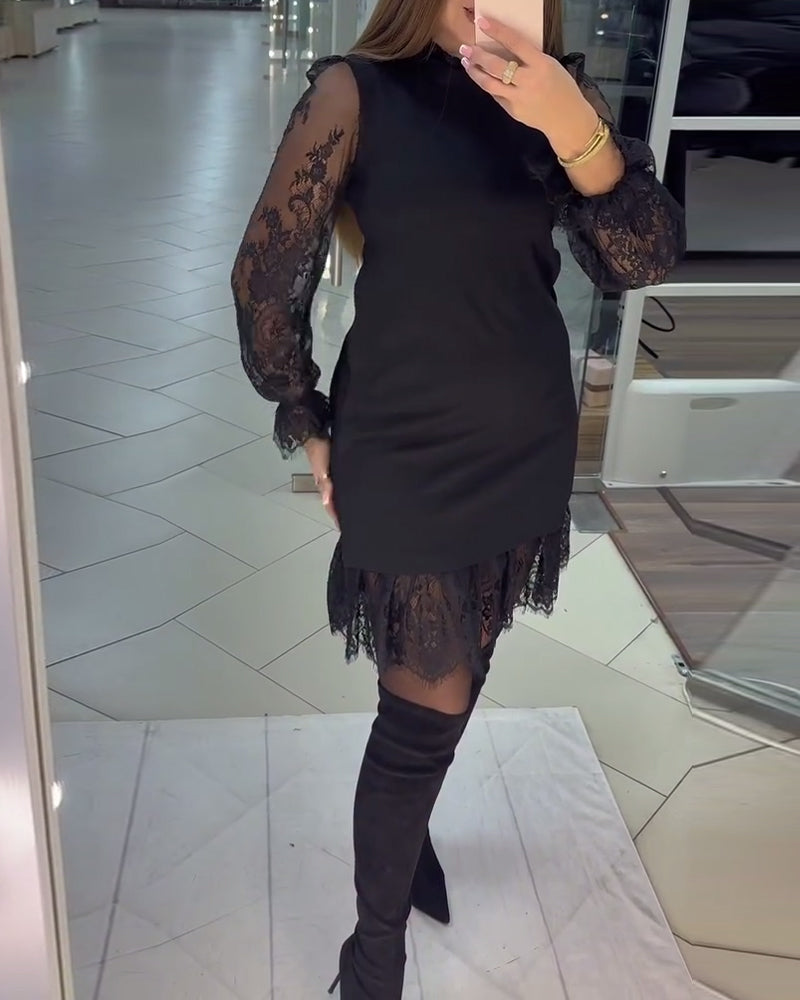 LacePatch™ | Patchwork Dress with Lace Detailing