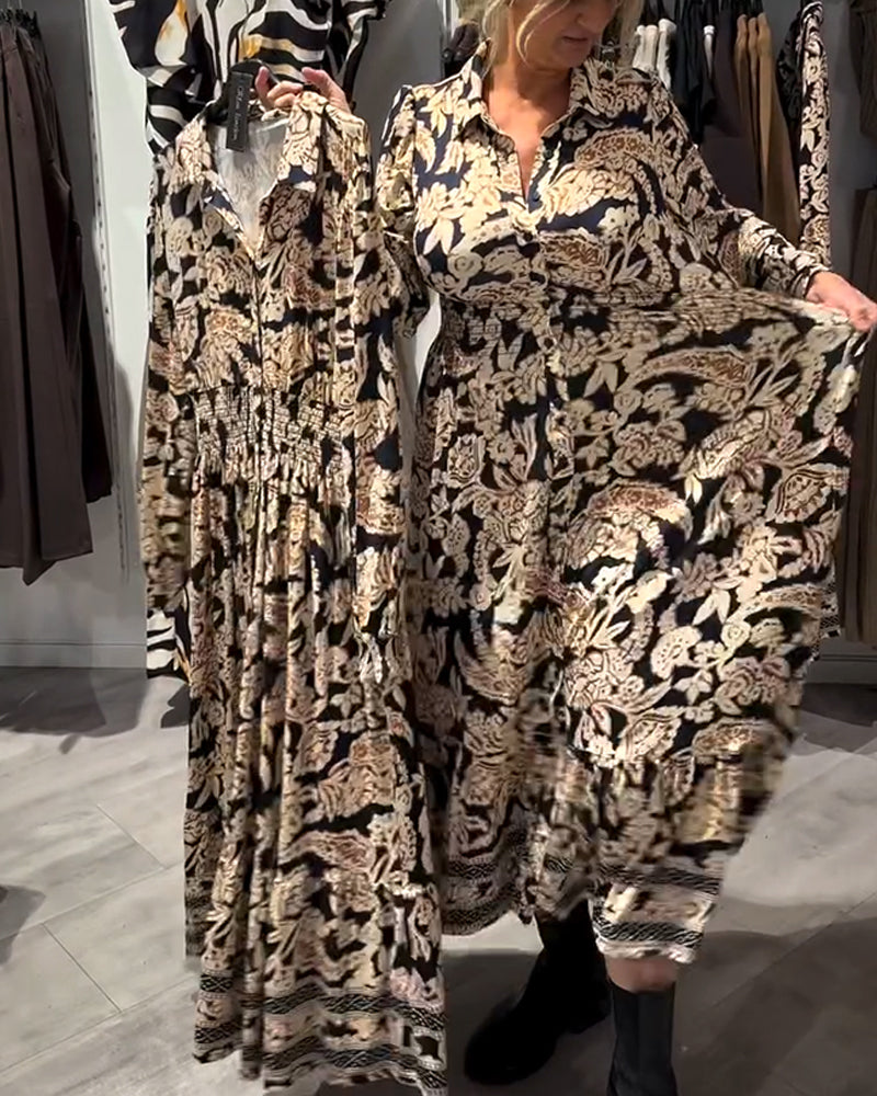 Colloria™ | Printed Collar Fashion Dress