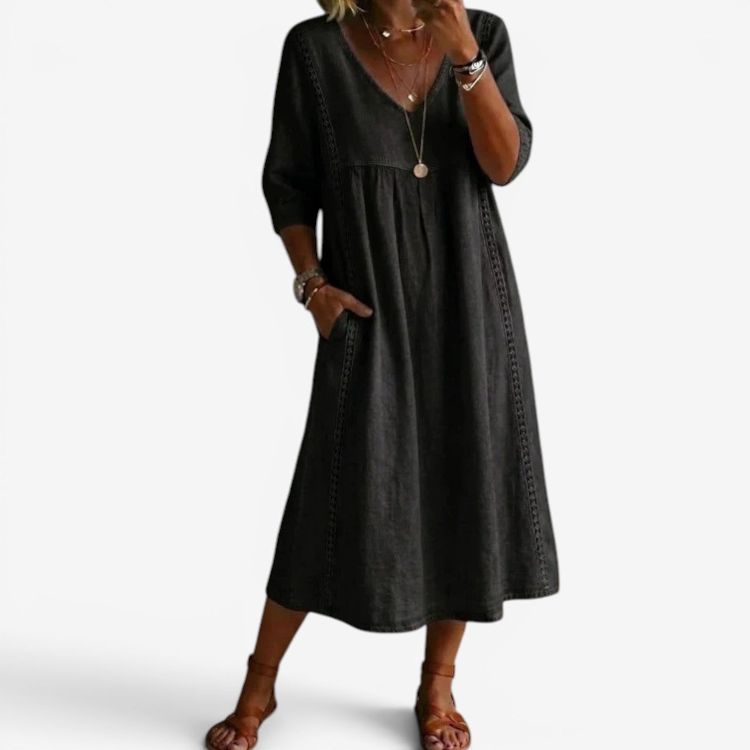 Carolline™ Vestito estivo con ricami