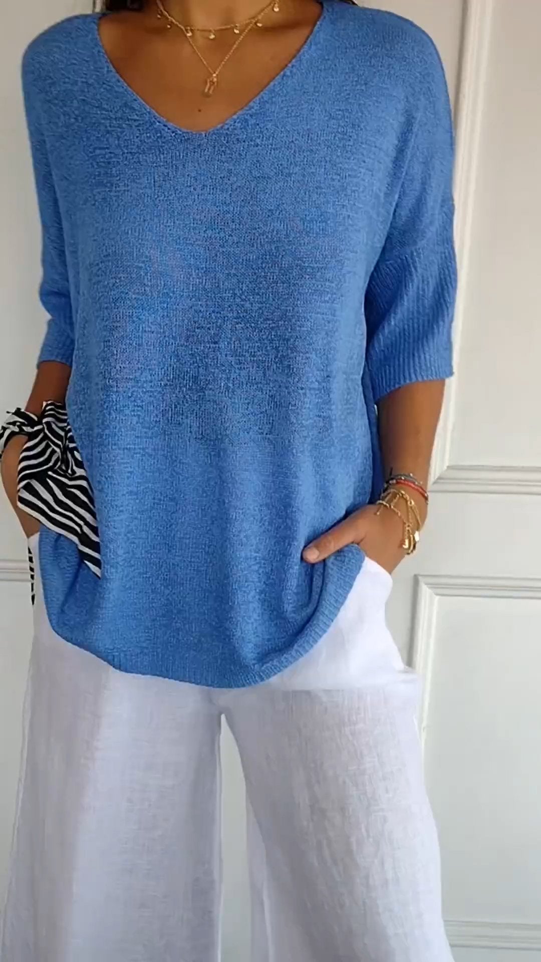 Millie™ - V-neck Knitted Top