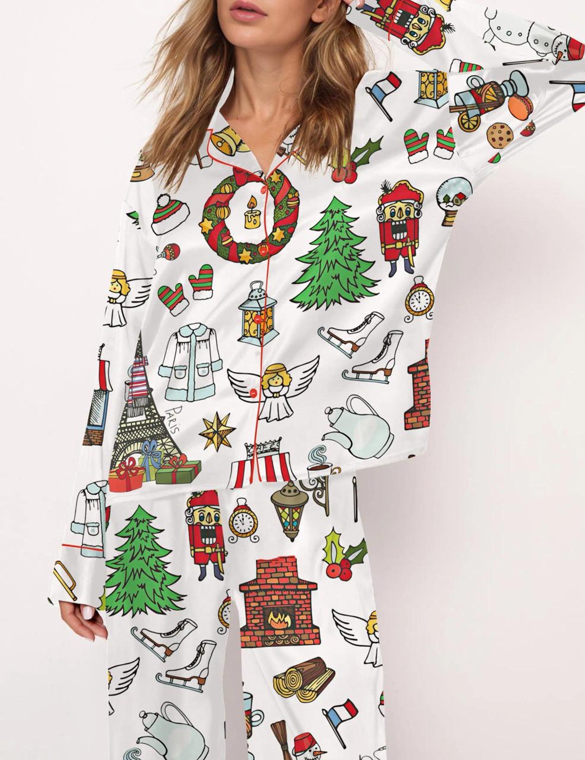 Noelle – Satin Holiday Pajama Set