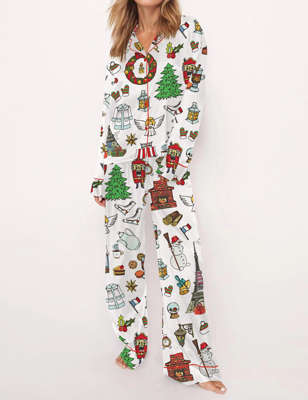 Noelle – Satin Holiday Pajama Set