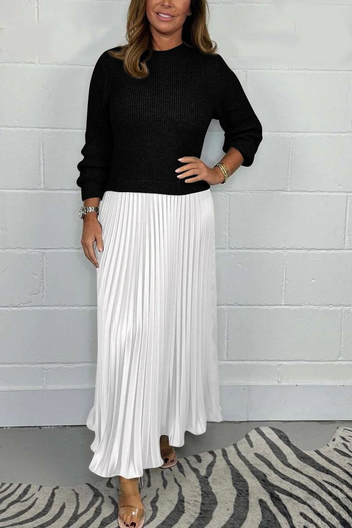 Amelia Luxe Sweater & Pleated Skirt Set