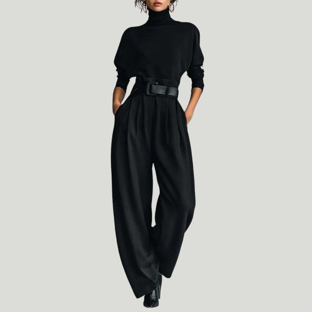 Juliet™ | Turtleneck Top & Straight-Leg Pants Set