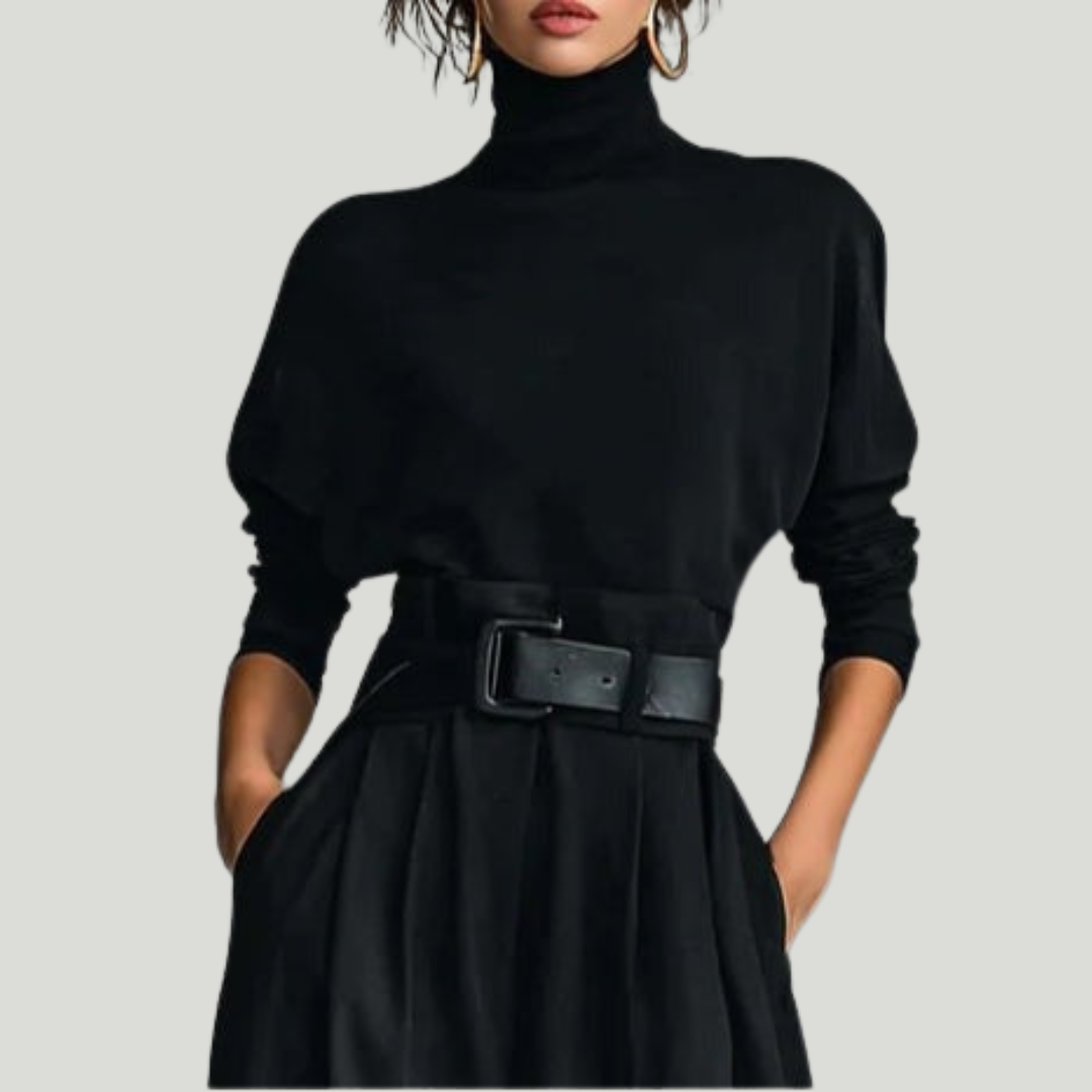 Juliet™ | Turtleneck Top & Straight-Leg Pants Set