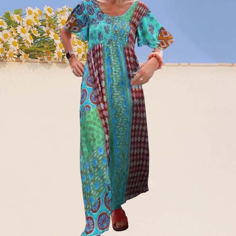 LimonCitrus™ Printed Maxi Dress
