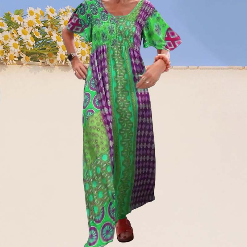 LimonCitrus™ Printed Maxi Dress