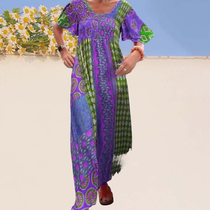 LimonCitrus™ Printed Maxi Dress