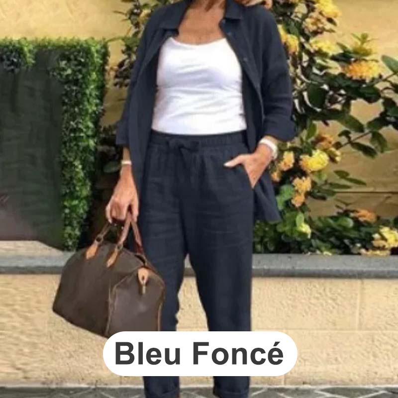 Lunaira™ | Women’s Cotton-Linen Two-Piece Set