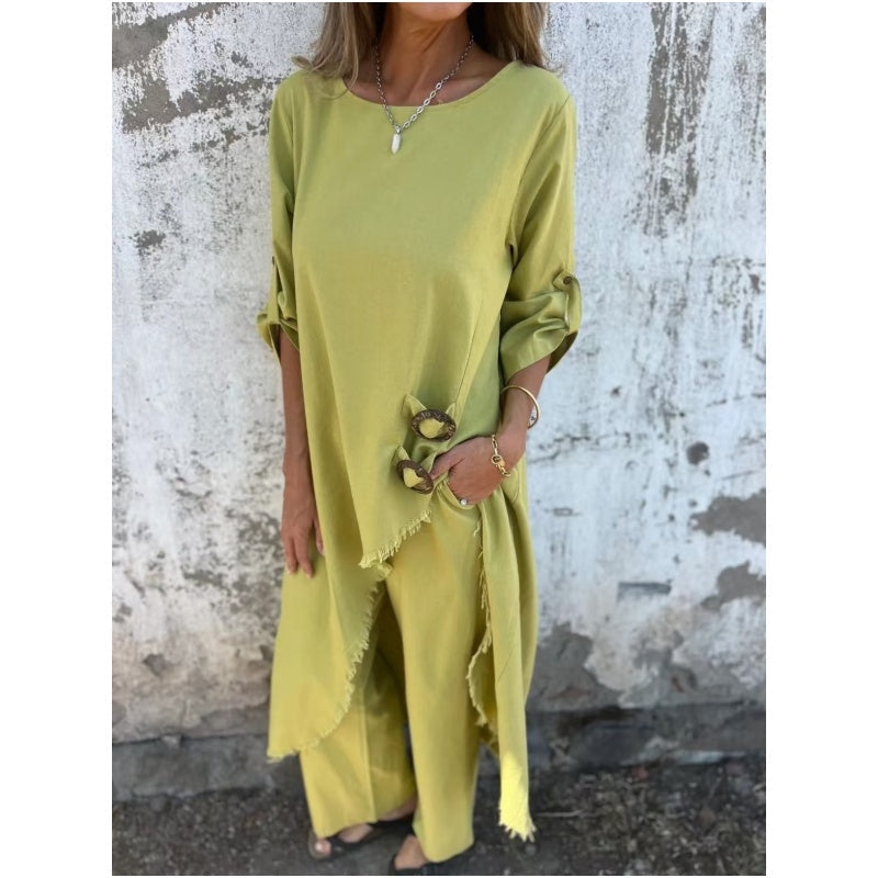 Amélia™ | Cotton-Linen Two-Piece Set