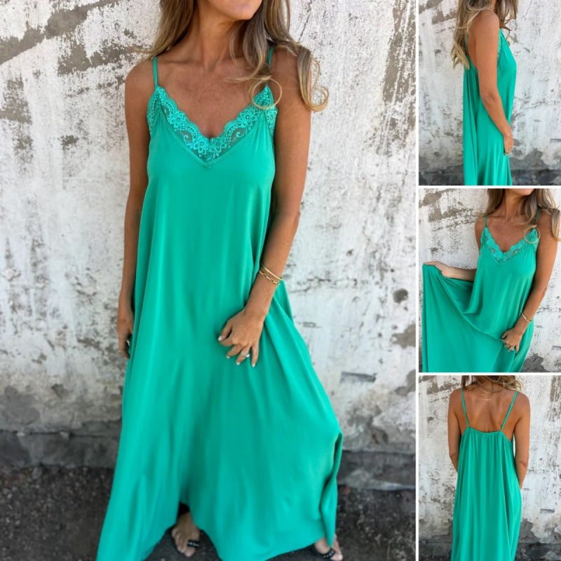 Marivelle – Lace Trim Maxi Dress