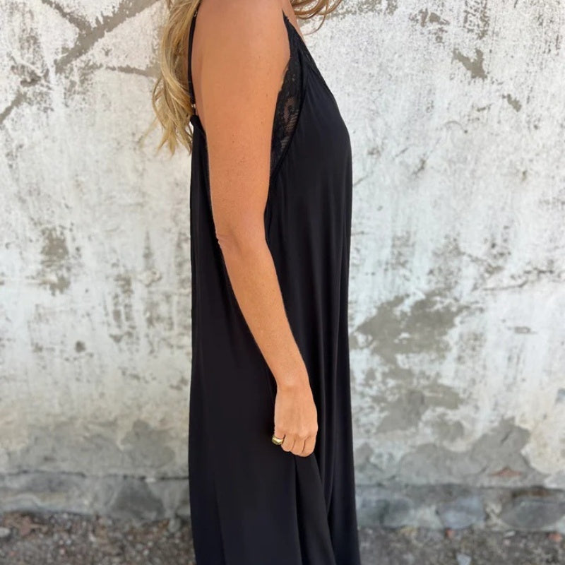 Marivelle – Lace Trim Maxi Dress
