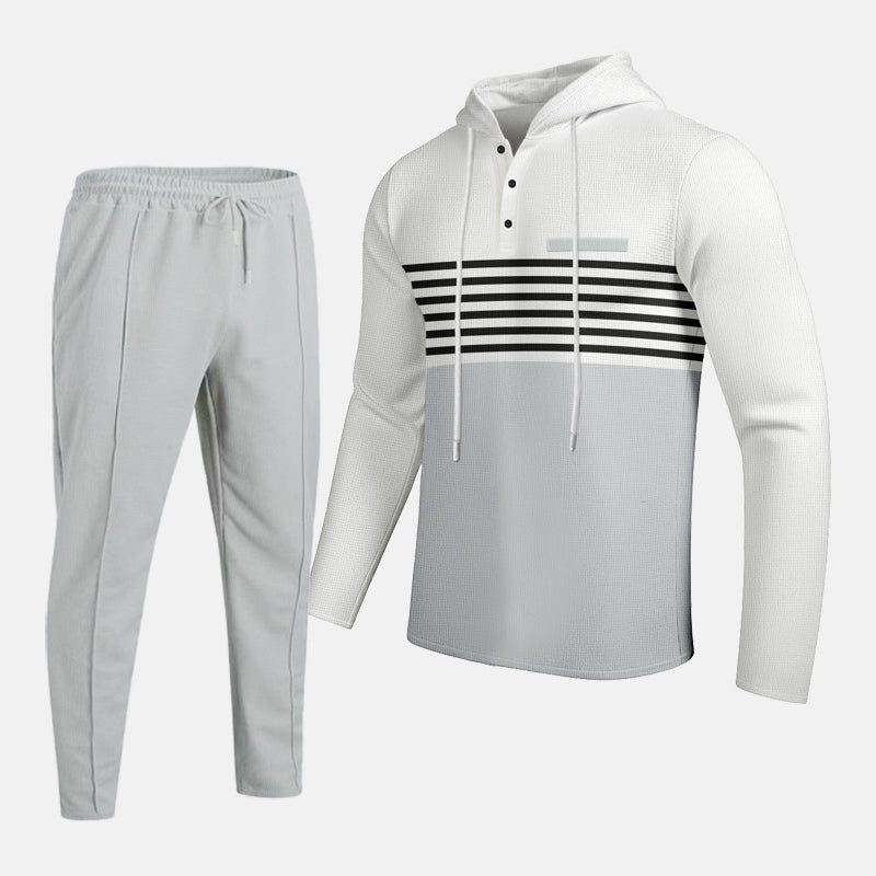 Virexa™ | Color-Block Hooded Tracksuit Set