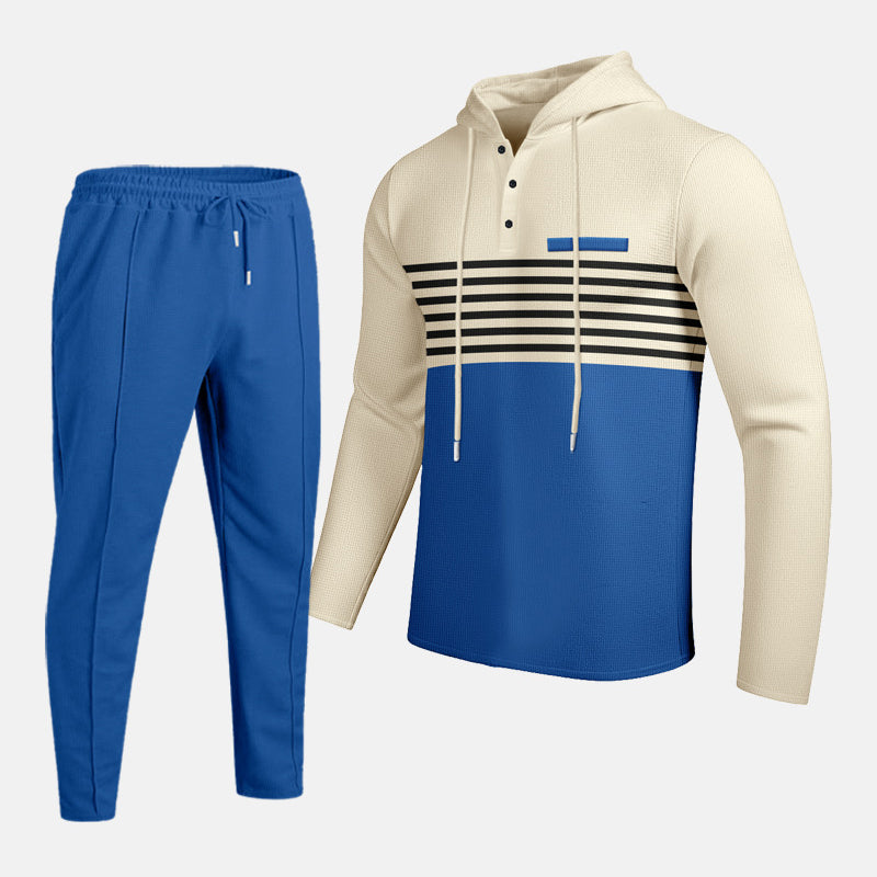 Virexa™ | Color-Block Hooded Tracksuit Set