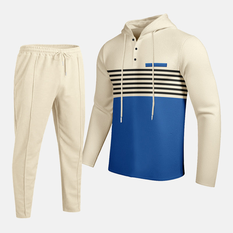 Virexa™ | Color-Block Hooded Tracksuit Set