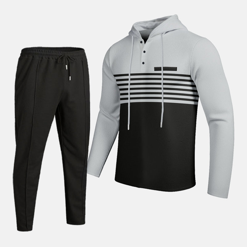 Virexa™ | Color-Block Hooded Tracksuit Set