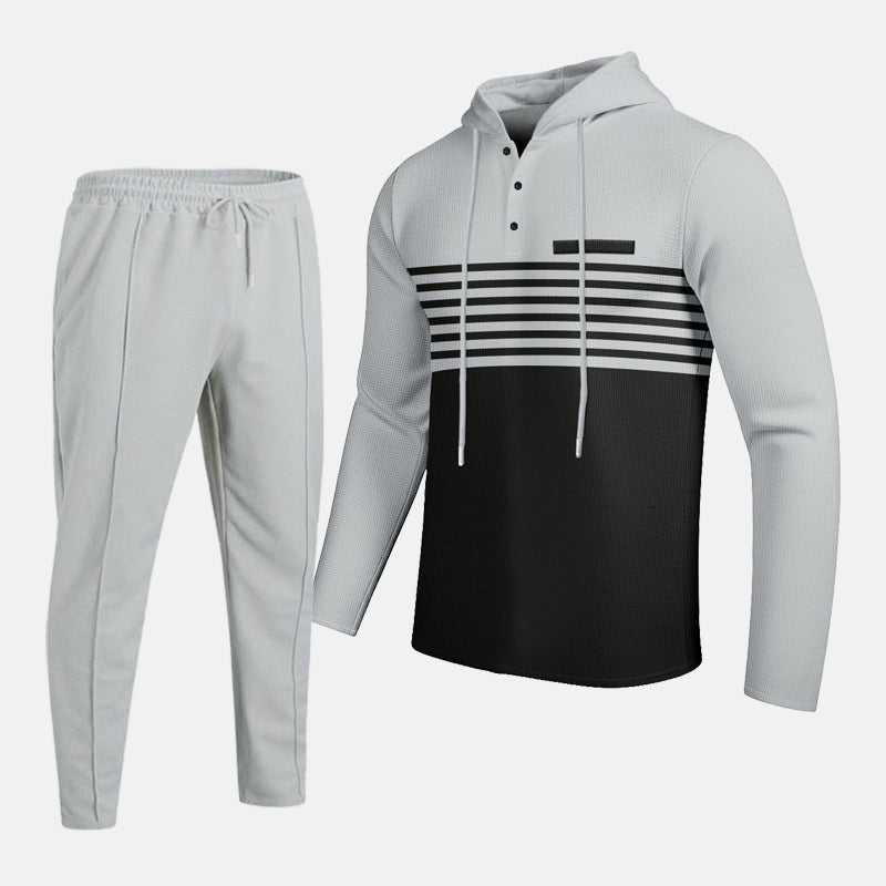 Virexa™ | Color-Block Hooded Tracksuit Set