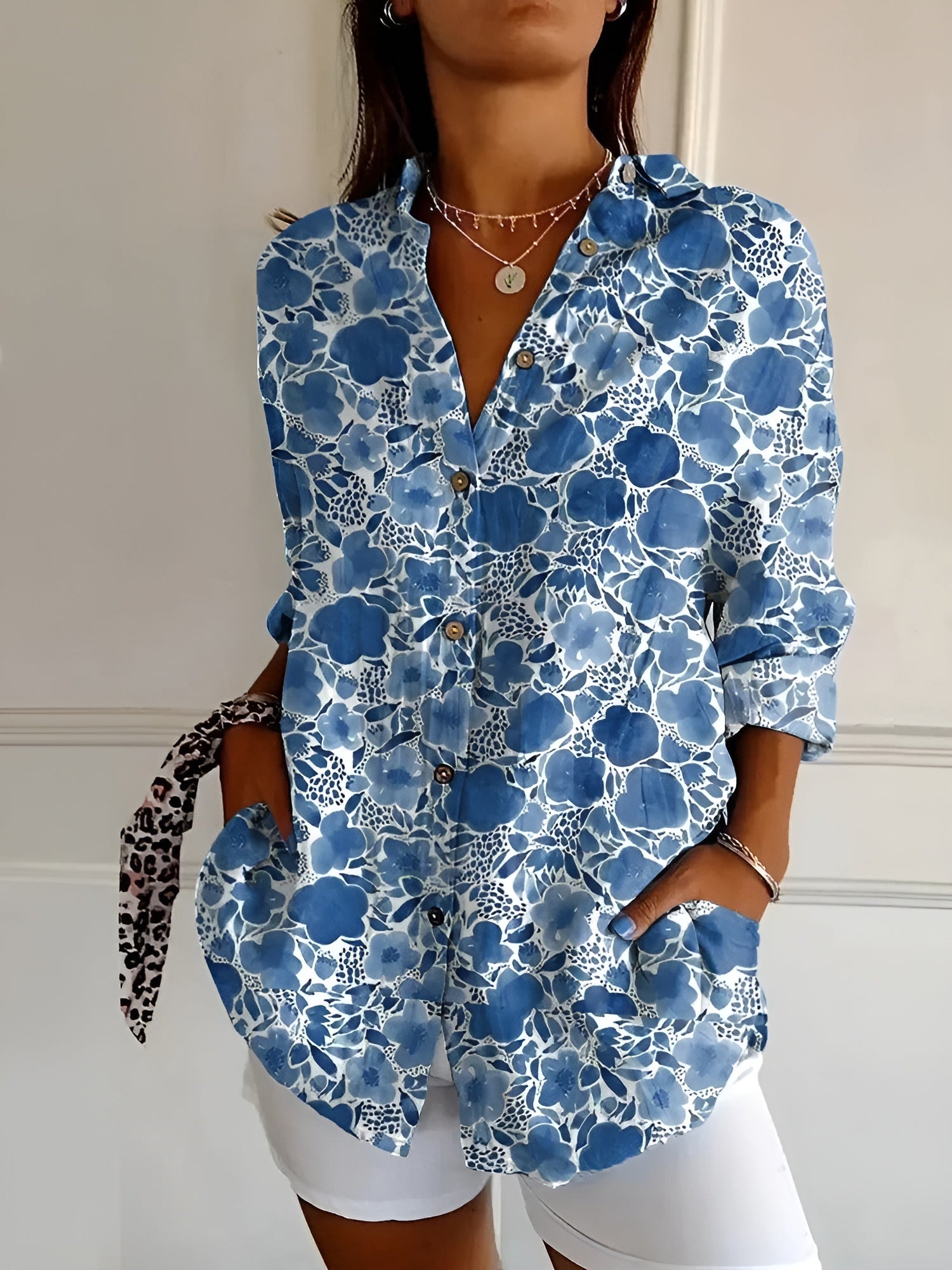 Maja™ – Vintage Floral Print Blouse
