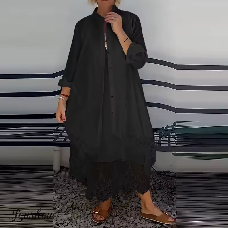 Esméra™ | Elegant V-Neck Two-Piece Dress Set