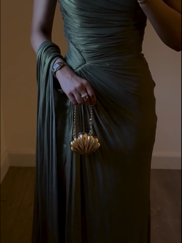 Aurelia™ | Off-Shoulder Satin A-Line Wedding Gown